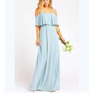 Show Me Your Mumu Caitlin Ruffle Flutter Maxi Formal Dress Size XS